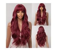 Women Wig Synthetic Wigs for Women Heat Resistant Fiber Long Natural Wavy Platinum Blonde Wigs with BangsParty Lolita grey wigs for women (Color : LC04
