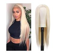 Women Wigs, Synthetic Lace Wigs Straight Part Lace Wig 4×4 Lace Closure Natural Looking Blonde Wigs for Black Women,for Daily Use