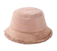 Women Winter Bucket Hat Foldable Warm Thick Fleece Lined Cap Khaki