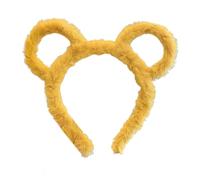 Women Winter Thick Plush Headband Round Bear Ears Makeup Hair Hoop Elastic Candy Color Headgear Hair Accessories