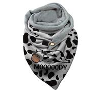 Women Winter Thicken Warm Oversized For Scarf With Clip Colorful Cow Leopard Patterns Shawl Wrap Blanket Poncho Scarf Hats For Women