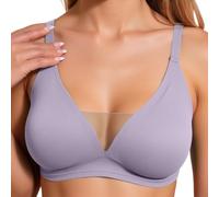 Women Wirefree Bra - Bralette Women Big Breast Push Up Padded Deep V Neck Tulle Design Classic Soft Bra Underwear Comfortable Bra