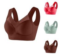 Women Wireless Bras UK Sale Clearance Ladies Non Wired Bra Full Coverage Bralette Side Support Bralettes Breast Lift Brassiere Thin Soft Underwear Vest Style Crop Top Comfort Everyday Lingerie Green