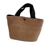 Women Woven Sea Beach Holiday Handmade Weaving Shoulder Handbag Friday Bags Ladies, black, One Size