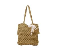 Women Woven Shoulder Bag Beach Bag Holiday Styles Armpit Female Underarm Hollow Vacation Retro Handbag All-matching Handbag For Women Fashion Armpit Beach Woven Shoulder