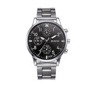 Women Wrist Watch Steel Quartz Analog Crystal Man Stainless Fashion Wrist Watch Men's Watch Skx009k (B, One Size)