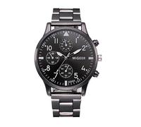 Women Wrist Watch Steel Quartz Analog Crystal Man Stainless Fashion Wrist Watch Men's Watch Skx009k (C, One Size)