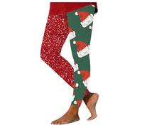 Women Xmas Leggings Gym Fitness Running Tights High Waisted Legging Merry Christmas Stretchy Pants Workout Tights (Green, M)