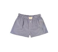 Women Y2K Lounge Ruffle Shorts Plaid Elastic Waist Button Front Pajama Bottoms Boxer Lounge Shorts Sleepwear Streetwear (E-Black, M)