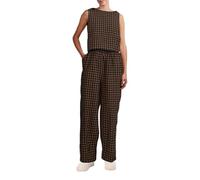 Women Y2k Plaid Pajamas Set Sleeveless Gingham Tank Top Wide Leg Barrel Pants Suits Cute 2 Piece Lounge Sleepwear