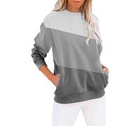 Women Zip Up Hoodie Blue Hoodie Kids Jumpers End Of Year Gifts for Women Pilates Women's Crew Neck Solid Color Sweatshirt Long Sleeves Casual Pullover Cute Lightweight Loose Tops Sale Clearance