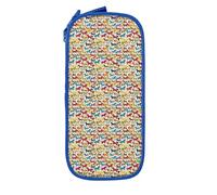 WOmeng Colorful Cartoon Horses Print Practical Pencil Bag School Supplies Pens Pencils Art Accessories Various Occasion