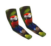 WOmeng Colorful Parrots On Tree Print Protection Practical Sun Arm Sleeves Uv Protection Versatile Usage Across Activity