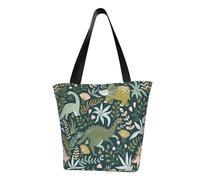WOmeng Cute dinosaur Print Summer Versatile Carry Shoulder Bag Travel Handbag Beach Daily Use Ample Storage