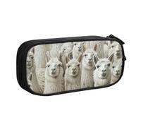 WOmeng Cute Llama Print Pencil Stationery Bag School College Office Pouch Pens Crayons Art School Supplies