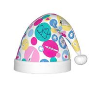 WOmeng Cute Nurse Print Christmas Hat for Xmas Holiday Children's Hats Santa Halloween New Year Gift