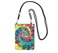 WOmeng Dancing thanksgiving bear Print Mobile Pouch Phone Crossbody Bag Water-Resistant Travel Hiking Shopping Daily Use