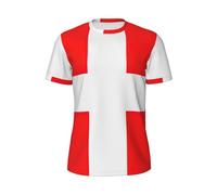 WOmeng Denmark Danish Flag Print Men Fashionable Short-Sleeved T-Shirt Running Fitness Routines Summer Activities Black