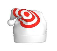 WOmeng design target Print Adult Unisex Christmas Hat Festive Xmas Cap Decor Party Costume Accessory Headwear