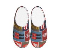 WOmeng England Symbols Print Adult TPR Slippers Soft Indoor House Spring Slippers Travel Home Comfort Footwear
