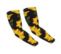 WOmeng Floral Sunflower Print Protection Practical Sun Arm Sleeves Uv Protection Versatile Usage Across Activity