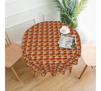 WOmeng Fresh Orange Fruit Print Waterproof Washable Round Tablecloth Wedding Camping Picnic Holiday Table Cover
