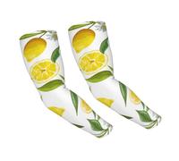 WOmeng Fresh Tropical Lemons Print Protection Practical Sun Arm Sleeves Uv Protection Versatile Usage Across Activity