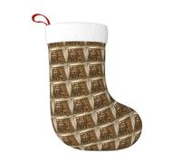 WOmeng Funny Book Shelves Collection And Ladder Print Christmas Stocking Festive Decor Plush 17.7in Xmas Sock Party Family Hanging Gift