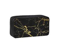 Womeng Gold Black Wallpaper Print Adults Spacious Pen Case Large-Capacity Stationery for Office Home Organizer Pouch