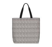 WOmeng Grey Tribal Print Unisex Stylish Tote Lightweight Shopping Bag Reusable Grocery Everyday Occasions