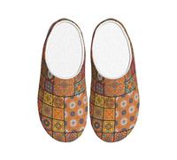 WOmeng Group of Moroccan Geometric Print Adult TPR Slippers Soft Indoor House Spring Slippers Travel Home Comfort Footwear