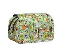 WOmeng Guinea Pig Print Versatile Pen Case Convenience Compartments Travel Office Supplies Large Capacity