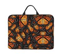 Womeng Heaps Of Orange Monarch Butterflies Print 14in Laptop Case Sleeve Portable Computer Bag School Office Travel Work Daily Use