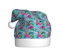 WOmeng Hello Hawaii Print Adult Unisex Christmas Hat Festive Xmas Cap Decor Party Costume Accessory Headwear