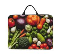 Womeng Introduction Of Various Vegetables Print 14in Laptop Case Sleeve Portable Computer Bag School Office Travel Work Daily Use