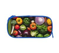 WOmeng Introduction of Various Vegetables Print Pencil Stationery Bag School College Office Pouch Pens Crayons Art School Supplies