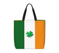 WOmeng Irish Flag Print Unisex Stylish Tote Lightweight Shopping Bag Reusable Grocery Everyday Occasions