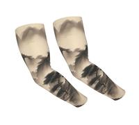 WOmeng Landscape Painting Print Protection Practical Sun Arm Sleeves Uv Protection Versatile Usage Across Activity