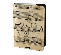 WOmeng Musical Notes Print Men and Women Passport Travel Document Lightweight Stylish Passport Wallet Case