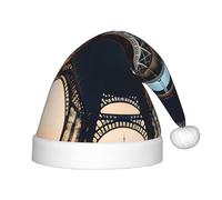 WOmeng Paris Eiffel Tower Picture Print Christmas Hat for Xmas Holiday Children's Hats Santa Halloween New Year Gift