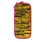 WOmeng Rustic Rocks Brick Wall Print Practical Pencil Bag School Supplies Pens Pencils Art Accessories Various Occasion