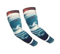 WOmeng Space Planet Earth Print Protection Practical Sun Arm Sleeves Uv Protection Versatile Usage Across Activity