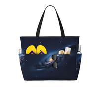 WOmeng Universe Milky Way Galaxy Print Foldable Beach Bag Convenience Tote Summer Vacation Picnic Camping Gym Daily Use