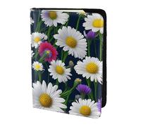 WOmeng Wild Flowers and Cornflowers Daisies Print Men and Women Passport Travel Document Lightweight Stylish Passport Wallet Case