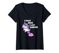 Women's 0 Days Since I Last Queefed V-Neck T-Shirt