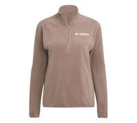 adidas Terrex Womens Outdoor Multi Essentials 1/4 Zip Fleece Jacket, Trace Brown, Size Xl, Women Trace Brown