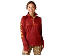 ARIAT Womens Tek Team 1/2 Zip Sweatshirt - Fired Brick Womens Size - S