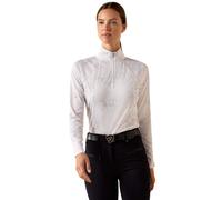 Women's 1/4 zip Riding Jersey Ariat Sunstopper 3.0 Blanc S