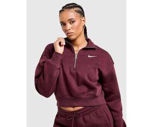 Women's 1/4 zip sweatshirt Nike Phoenix Fleece Rouge 2XL