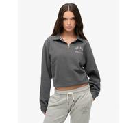 Superdry Athletic Collared Half Zip Sweatshirt Grey S Woman
